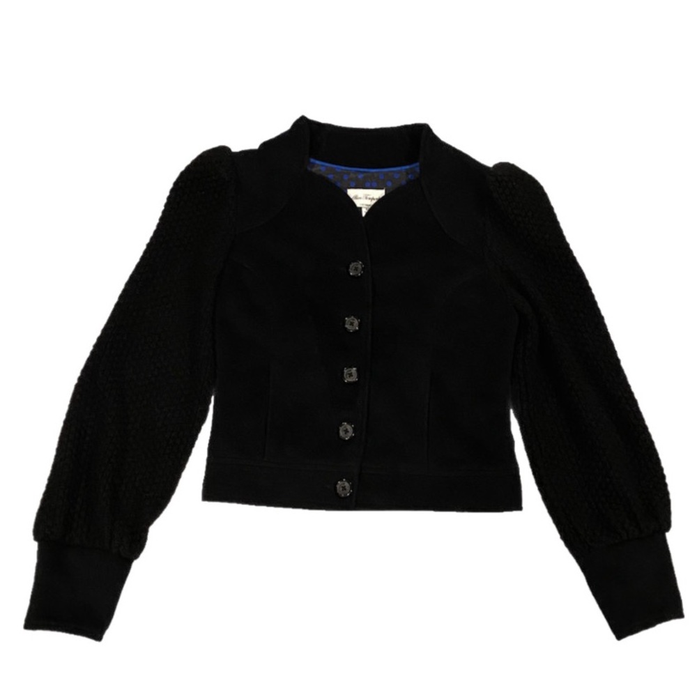 Alice Temperley Wool Blend Black Short Jacket Women’s XS Target Button Cardigan
